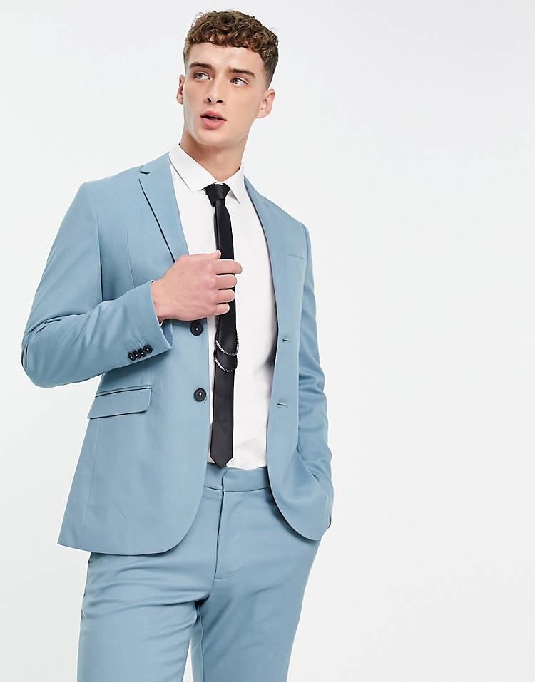 New Look Skinny Turquoise Suit